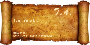 Tar Anett névjegykártya